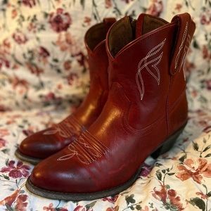 Ariat Red Western booties